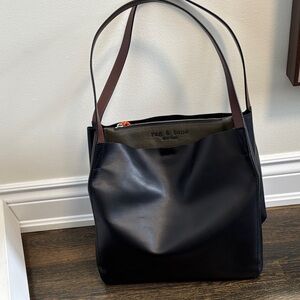 Rag & Bone Black Passenger Leather Tote Bag